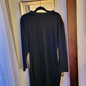 SHEIN Classic Black Midi Dress